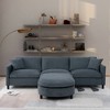 Lycvki 107.87 in. Sectional Sofa Couch with Ottoman and Cushions - 2 of 4