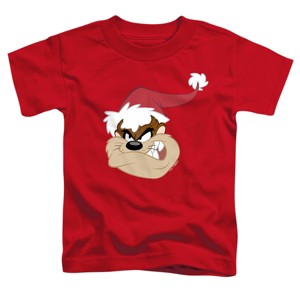 Toddler Boys' Looney Tunes Taz Santa Hat T-Shirt - 1 of 4