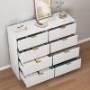 KTMBDW 8 Drawer Dresser for Bedroom, Modern Chest of Drawers, Wood Storage Double Dresser with Deep Drawers for Living Room, Hallway and Entryway - 4 of 4