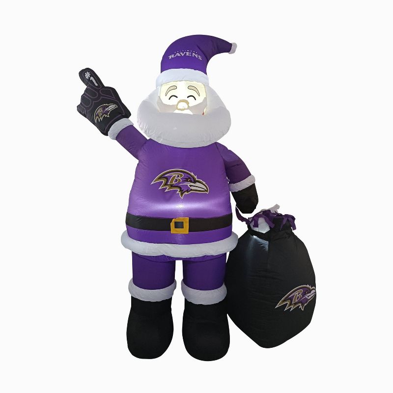 NFL Baltimore Ravens Inflatable Santa, 1 of 2