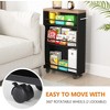 Jump Into Fun 20" Slim Storage Cart, 4 Tier Rolling Cart With Wheels, Narrow Laundry Cart With Handle, Pantry Shelf For Small Spaces - 4 of 4