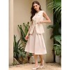INSPIRE CHIC Women's Summer Sleeveless Crew Neck Button Down Business Casual Waistcoat - 2 of 4