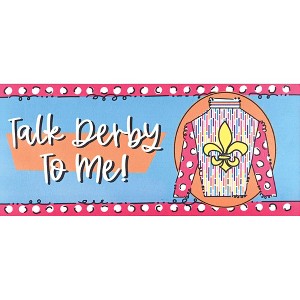 Dicksons Magnolia Garden Indoor Outdoor Non-Slip Doormat Insert for Entryway 10 x 22, Rubber Talk Derby to Me - 1 of 2