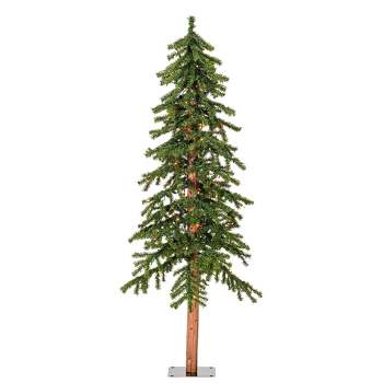 Vickerman Natural Alpine Artificial Christmas Tree Set