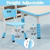 Nasitip Kids Table and 6 Chairs Set, Height Adjustable Table/Graffiti Desktop, Non-Slip Legs, Children Activity Table for Daycare, Classroom - 3 of 4