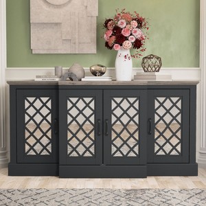 Galano Millicent Wood 60.4 in. Wide Accent Sideboard with Adjustable Shelves - 1 of 4