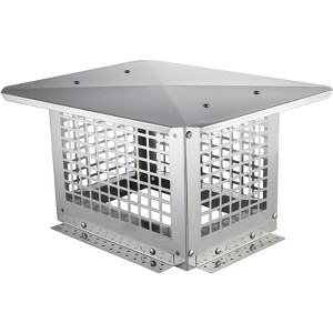 VEVOR Chimney Cap, 13 x 9 inch, 304 Stainless Steel Fireplace Chimney Cover, Not Easily Toppled & Practical Accessories & Easy Installation, Silver - 1 of 4
