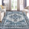 Area Rug Non Slip Non Shedding Rug Modern Boho Vintage Low Pile Foldable Rugs Stain Resistant Carpet for Bedroom Living Room Kids Room - 2 of 4