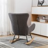 CAVINAS Rocking Chair with High Backrest and Armrests Accent Chair Padded Seat Lounge Chair Living Room Chair - 4 of 4