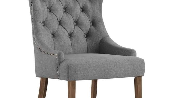 Calderon Upholstered Button Tufted Wingback Chair - Inspire Q, 2 of 10, play video