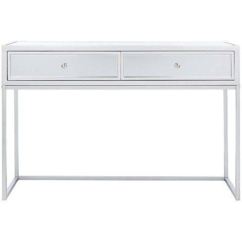 Aster 2 Drawer Mirrored Desk Silver mirror Safavieh Target