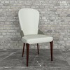 LeisureMod Leather Dining Chair Kitchen Room Side Chairs with Rubberwood Legs Havana Series - 2 of 4