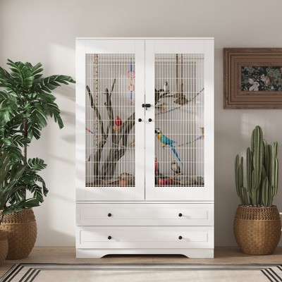 Famapy Elegant Furniture - Style Large Bird Cage: A Safe and Comfortable Home for Your Feathered Friends