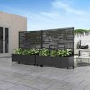 Lirago Iron Black Arch Mobile Planters Planting Box Trellis for Climbing Plants - 47x47 - 2 of 4