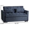 FONTOI 3 in 1 Pull out Sofa, Reversible Sleeper, Convertible Couch Bed with Adjustable Backrest Pillows&Pockets for Home, Black, 52.75"*31.1"*33.46" - 3 of 4