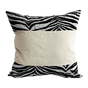Slickblue Decorative Linen Throw Pillow - Stylish Patchwork Floor Cushion, 19.7"x19.7", 8 Design Options - 1 of 4