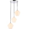 Elegant Lighting Gene 3 light Chrome and Frosted white glass pendant - 4 of 4