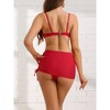 Elerevyo Women's Drawstring Underwire Spaghetti Straps Bikini Sets Beach Skirt Swimsuit 3 Pcs - 3 of 4