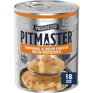 Progresso Pitmaster Beer Cheese with Sausage Soup - 18oz - 1 of 4