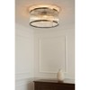 ALOADECOR Modern Glam  Glass Drum Flush Mount Contemporary Ceiling Light For Living Room Entryway Bedroom - 2 of 4