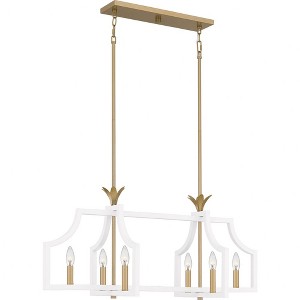 Quoizel Lighting Dusty Lane 6 - Light Chandelier in  Matte White - 1 of 4