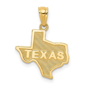 Black Bow Jewelry 14k Yellow Gold State of Texas Pendant - 1 of 4