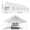 20'X40' Party Tent with Removable Sidewall Windows, Outdoor Heavy Duty Wedding Gazebo, Event Shelter Wedding Canopy Tent White & Straight Edge - 2 of 4