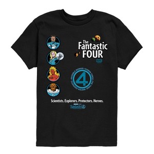 Boys' - Marvel - Fantastic Four Scientists Explorers Protectors Heroes Short Sleeve Graphic T-Shirt - 1 of 4