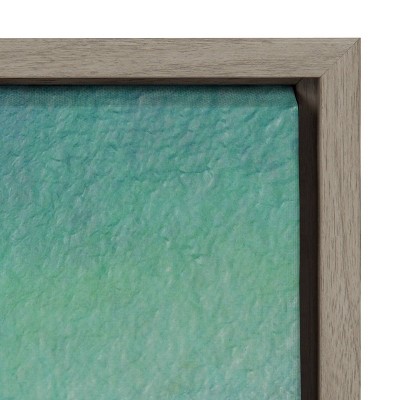 Monterosso Beach Aerial View Canvas Print with Gray Frame