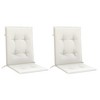 vidaXL Lowback Chair Cushions 2 Pcs Melange Cream - Outdoor/Indoor - UV Resistant 39.4"x19.7"x1.6" - Foam Fiber Filled - 3 of 4