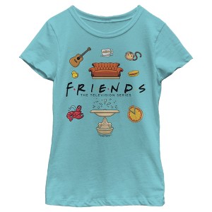 Girl's Friends Favorite Moment Icons T-Shirt - 1 of 4