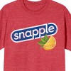 Snapple Logo Lemon and Tea Women's Red Heather Graphic Tee - 2 of 3