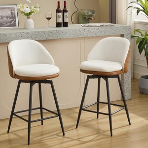 Swivel bar chair with soft pad, 2-pack - 1 of 4