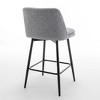 Sapphtopaz Counter Height Swivel Bar Stools, Dining Chairs Set of 2, Swivel Barstools with Back and Metal Legs for Kitchen Island and Pub - 2 of 4