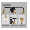 KAISITE 2 - Light Black and Gold Dimmable Bathroom Vanity Light with Globe Glass Shade - 2 of 4