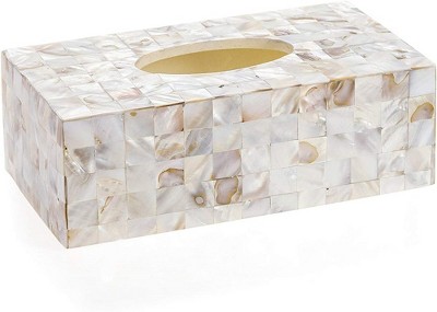 Milano Mother of Pearl Rectangular Tissue Box Cover