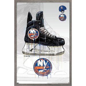 Trends International NHL New York Islanders - Drip Skate 21 Framed Wall Poster Prints - 1 of 4