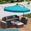 Costway 10 FT Offset Hanging Umbrella  Patio Cantilever Umbrella with Cover Beige/Gray/Navy/Turquoise/Red/Brown - 2 of 4