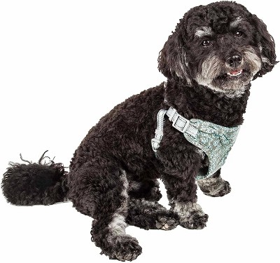 Pet Life Fidomite Mesh Reversible And Breathable Adjustable Dog Harness W/ Designer Bowtie