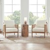 Spruce&Spring Accent Chair with Braid Wood Arm - 3 of 4