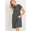 Hello Miz Women's Casual Mini T-Shirt Maternity Dress - 2 of 4