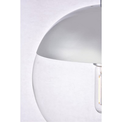 Eclipse Chrome Pendant Light with Clear Glass Shade