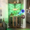 Aheaplus Corner Buffet Bar Cabinet with Top Hutch&Storage Shelves - 2 of 4