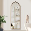 Spassway Arched Metal Accent Wall Mirror Gold Wall Decor for Living Room Bedroom Entryway - 2 of 4