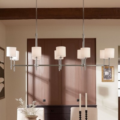 Elegant Ali 10-Light Polished Nickel Drum Chandelier