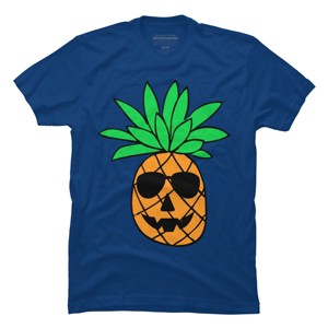 Men's Design By Humans HALLOWEEN PINEAPPLE PUMPKIN THEMED By Ujangkasep T-Shirt - 1 of 3