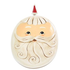 12.5 Inch Santa Platter W/Hat Spreader Christmas Johanna Parker Serving Platters - 1 of 3