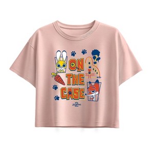 Girls' - Zootopia - Judy And Nick On The Case Short Sleeve Boxy Graphic T-Shirt - 1 of 2