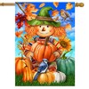 Briarwood Lane Fall House Flag 40x28 For Outdoor Smiling Scarecrow For Fall House Flag - 2 of 4