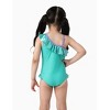 Disney Princess Girls 2 Piece Bikinis Sets Cartoon Print Swimwear Sets with Ruffled Top Orange Bating Suits - 3 of 4